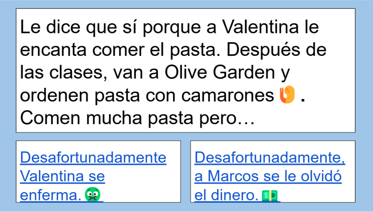 Write & Discuss Variation: Choose your ending – Señora Chase